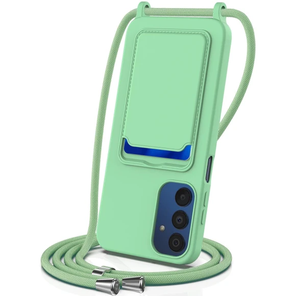 Liquid Silicone Shockproof Phone Cover with Lanyard and Card Slot — Phone Accessories, Smartwatch 2025