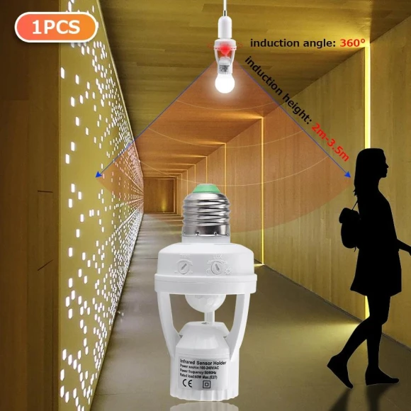 Motion Sensor Light Socket Converter — Motion Sensors, Sole Street