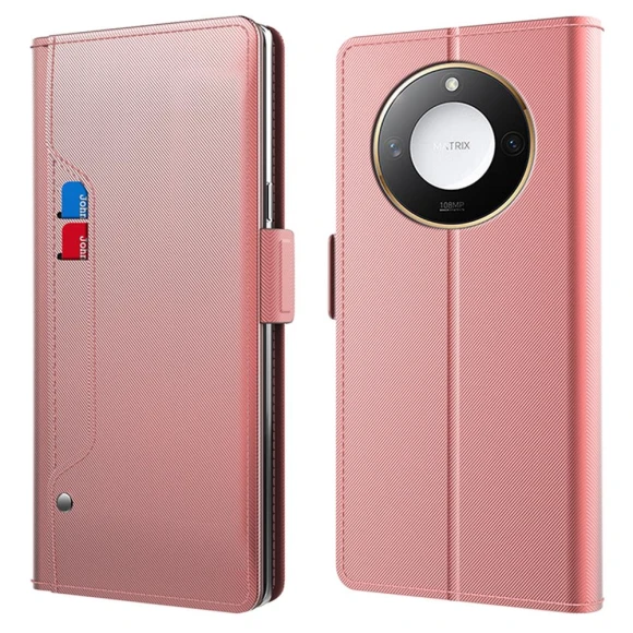 PU Leather Phone Cover with Card Holder and Mirror — Basic Cases, Smartwatch 2025