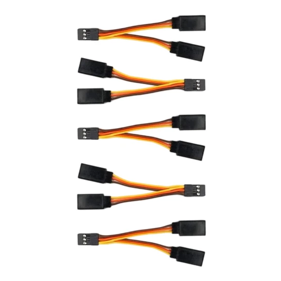 Short Servo Y-Extension Cable — Sleeves, Three Body