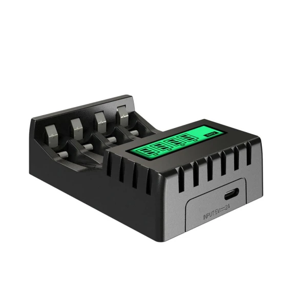 Ultra-Fast Smart Battery Charger with 4 Slots and LCD Display — Chargers, 007