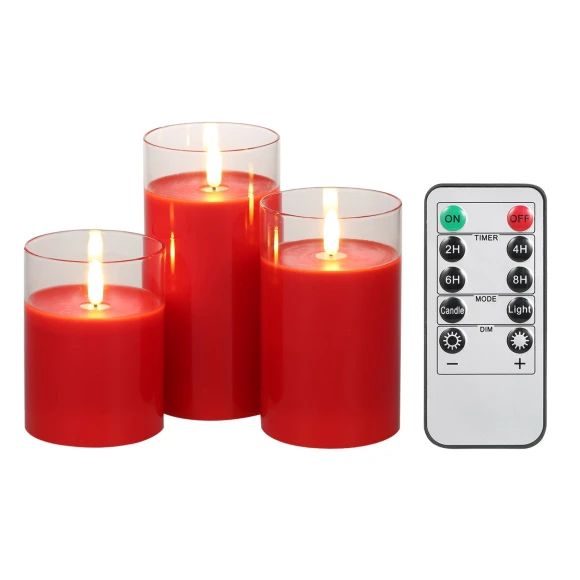Flickering Flameless Candles Set with Controller — Flameless, TOMTOP JMS