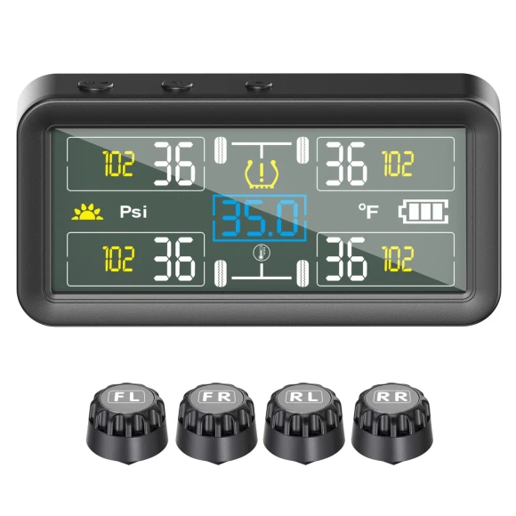 Tire Pressure Monitor with External Sensors — TPMS Sensor Replacements, Igeteck