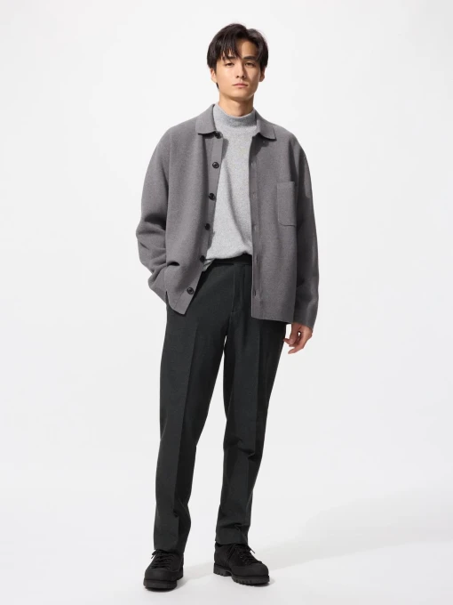 Warm Smart Plaid Pants — Foam, Uniqlo