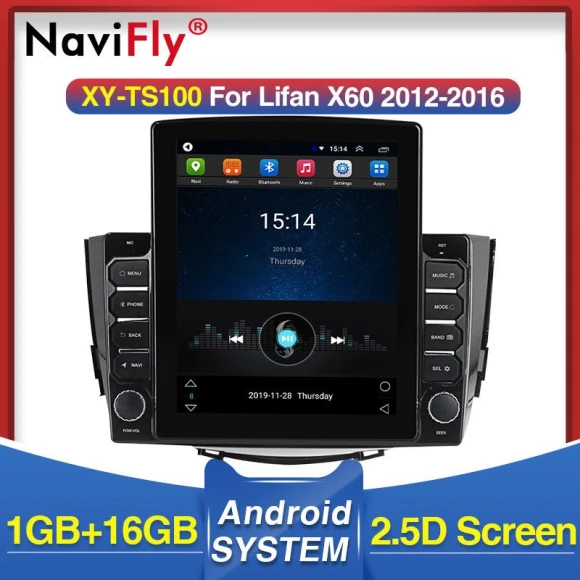 Android Rear View Mirror Dash Cam with Navigation Touchscreen Console — In-Dash, GearUp AutoMoto