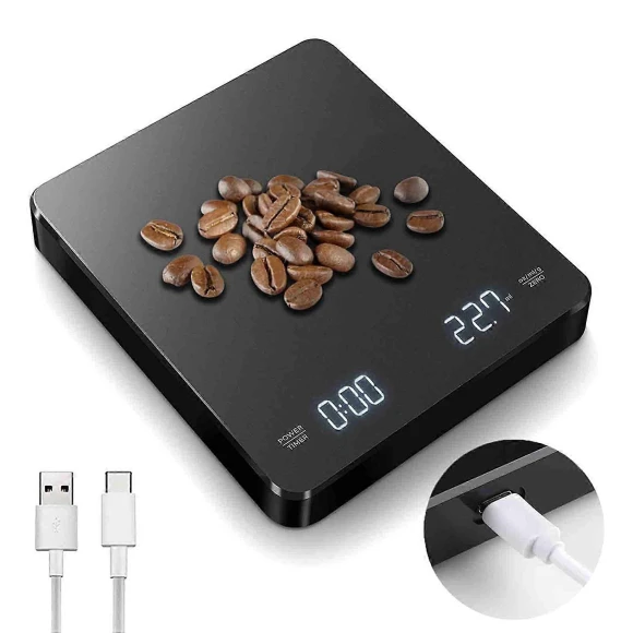 Digital Coffee Scale with Timer — Weight Management Tools, SHTZZCA