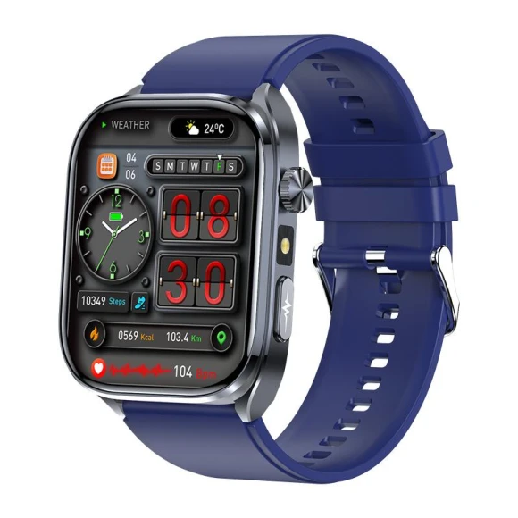 Men's Smart Watch with Artificial Intelligence, Health Monitoring ECG, Large Screen, LED Flashlight, BT Calls, Outdoor... — Smartwatches, ESTG