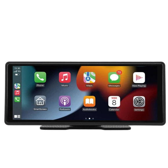 Portable Car Stereo System with Voice Control, GPS Navigation, AUX FM, 10.26-inch Touchscreen, Car Radio for Carplay and... — In-Dash, Igeteck