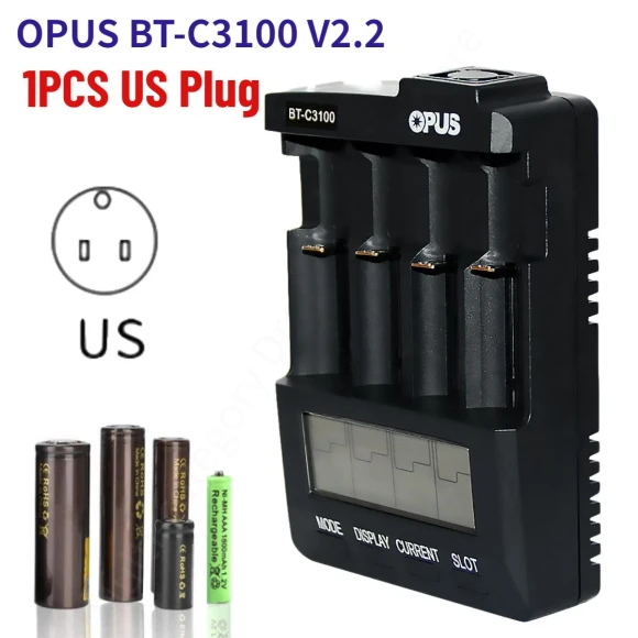 Smart Battery Charger with LCD Display — Battery Testers, OPUS