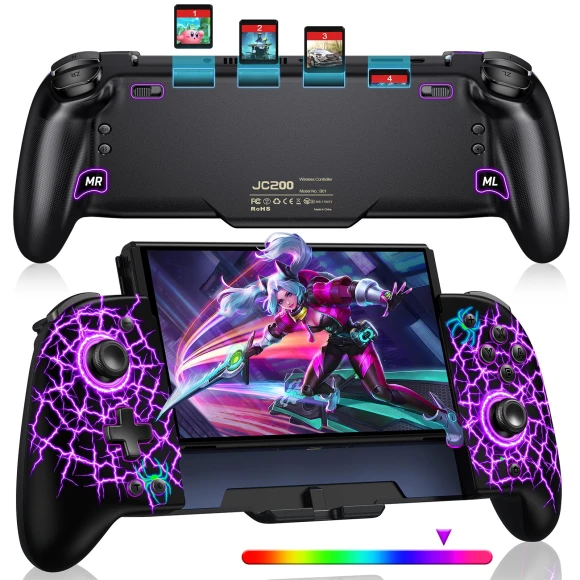 RGB Macro Gaming Controller — Hand Grips, Zen-Japan Electronics