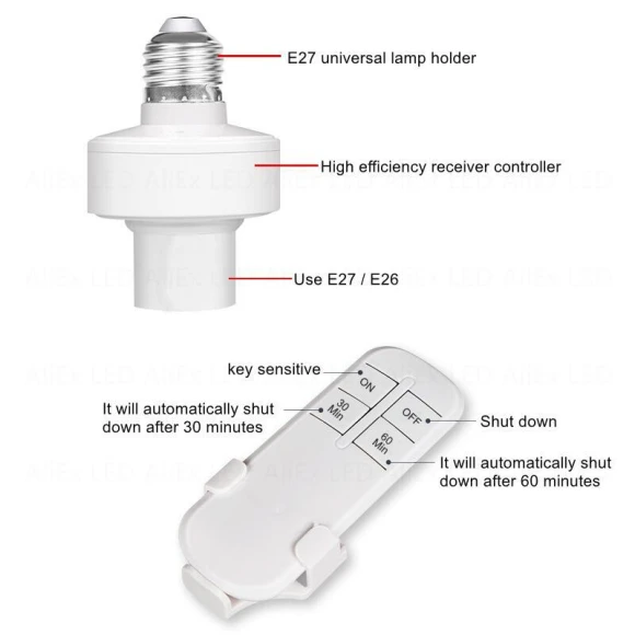 Smart RF Timer Switch for Light — Outlet Switches, COOKING-MALL