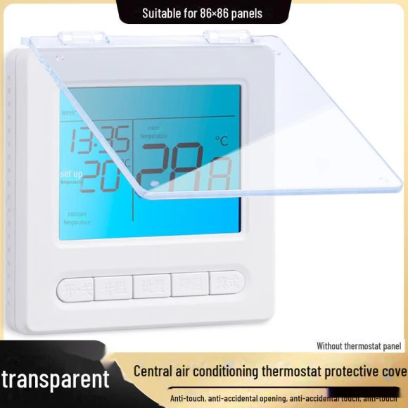 Smart Thermostat with Dust and Touch Protection for Central Air Conditioning and Floor Heating — Home Climate Control, AI Supermarket