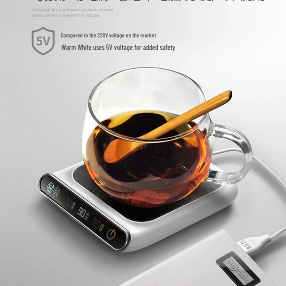 Smart USB Stand with Three-Level Heating and Auto Shut-Off — Beverage Warmers, GadgetGrip