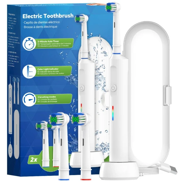 Smart Wireless Charging Electric Toothbrush — Bases, Mode Closet