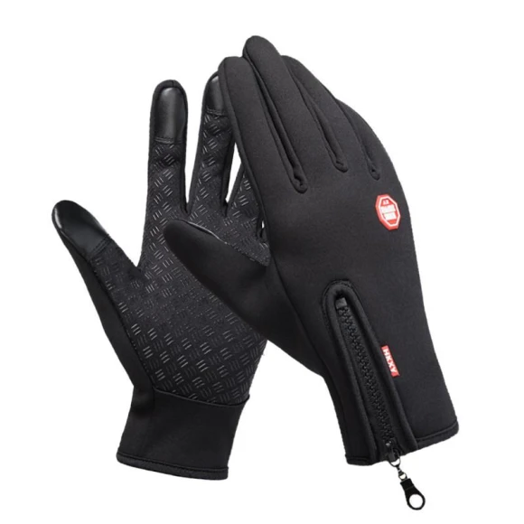 Touchscreen Ski Gloves for Men, Windproof, Full Finger, Warm, Outdoor, Non-Slip — Gloves & Mittens, World Auto Parts