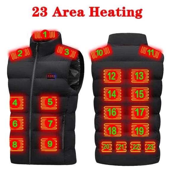 Unisex USB Heated Vest for Skiing and Fishing — Base Layers, UrbanEdge
