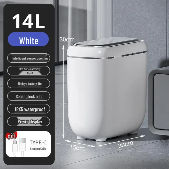 Universal Smart Trash Can with Sensor and Dual Bin Design — Kitchen Cans, the BAY