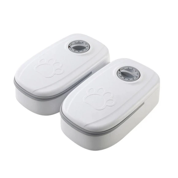 Automatic Pet Feeder with Timer and Double Bowl — Feeders, L.RIDING PULO