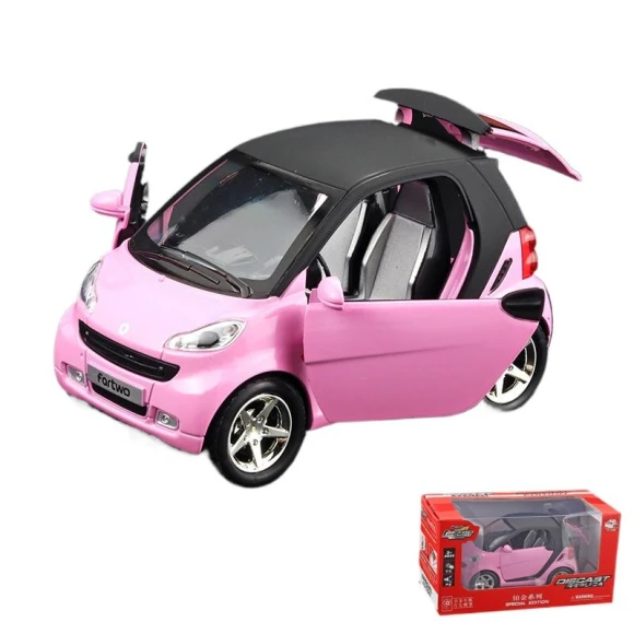 Simulation Benz Smart Alloy Model Car — Miniature Rides & Collectibles, Fourall-Model Cars