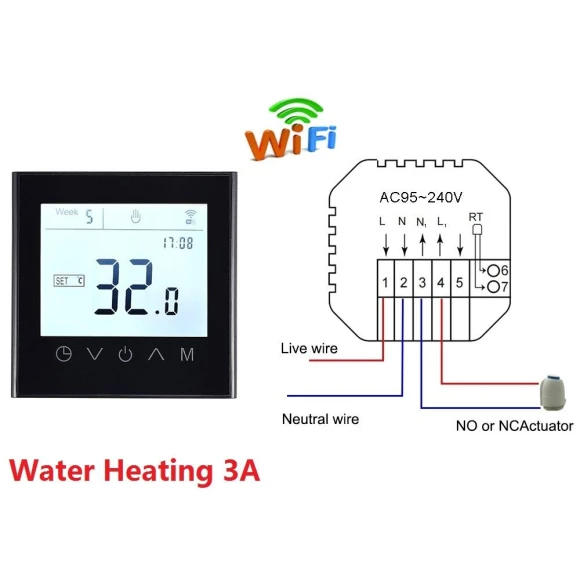 Smart WiFi Thermostat with Touch Screen — Home Climate Control, Minco Electronics