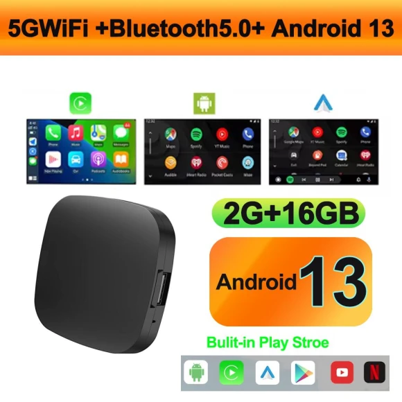 Wireless Android Auto Smart TV Box — In-Dash, Auto Accessories Home