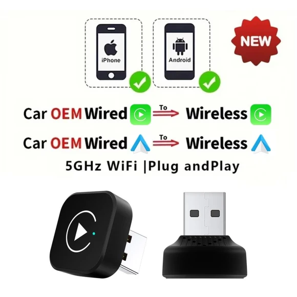 Wireless CarPlay AI Box with Android Auto — In-Dash, Auto Accessories Home