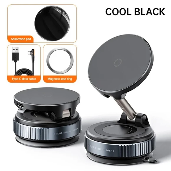 Wireless Charging Magnetic Car Phone Holder — Dashboard Installation Kits, Auto Launcher