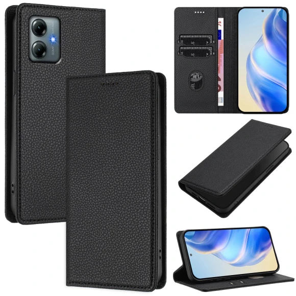 Wallet Case RFID Blocking Litchi Texture Leather Mobile Cover — Passport Wallets, Smartwatch 2025
