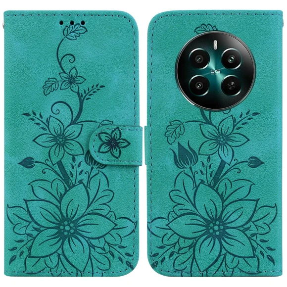PU Leather Card Holder Flower Imprinted Phone Cover — Flip Cases, Smartwatch 2025