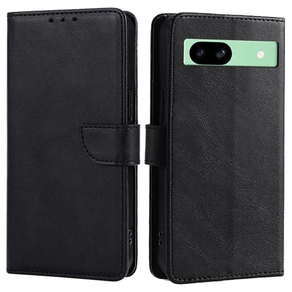 Calf Texture PU Leather Wallet Phone Cover with Magnetic Clasp — Flip Cases, Smartwatch 2025