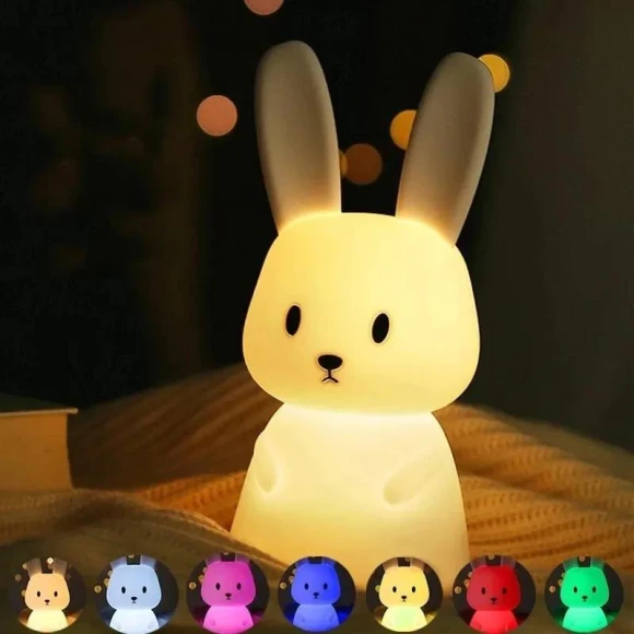 LED Night Light with Silicone Rabbit — Lamps & Shades, TOP-MALL-001