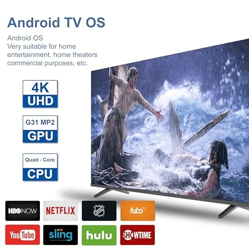 Android TV Box with 4GB RAM and 32GB Storage — Ultra HD Media Players, RINGREAT