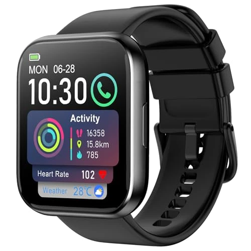 Fitness Tracker with Bluetooth Calls and HD Display — Smartwatches, QONBINK