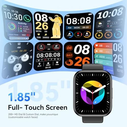 Fitness Tracker with Bluetooth Calls and HD Display — Smartwatches, QONBINK