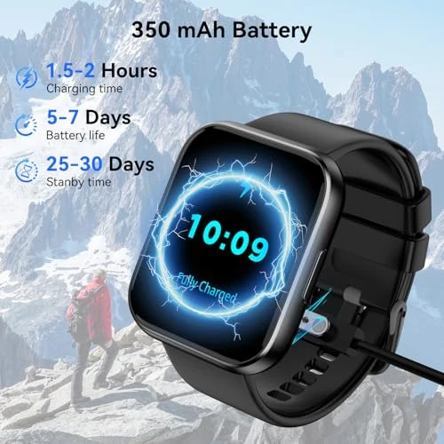 Fitness Tracker with Bluetooth Calls and HD Display — Smartwatches, QONBINK