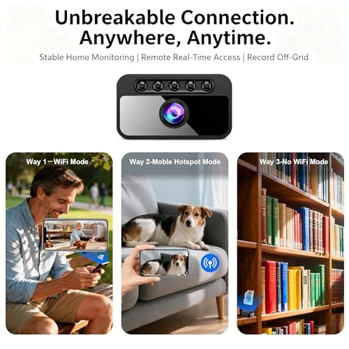 Hidden Camera with Cloud, 4K HD WiFi Mini Spy Camera 150° View Video, Wireless Indoor Surveillance Secret Camera, Smart... — Cameras & Monitors, AOBOCAM