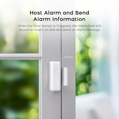 Home Alarm System with Instant App Alerts, 8-Piece Kit, Siren Hub, Motion and Door Sensors, Remote, Works with Alexa — Smart Home Security, PGST
