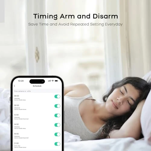 Home Alarm System with Instant App Alerts, 8-Piece Kit, Siren Hub, Motion and Door Sensors, Remote, Works with Alexa — Smart Home Security, PGST