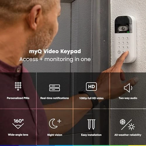 Smart Garage Door Video Keypad with Wide-Angle Camera — Keypads & Remotes, CHAMBERLAIN