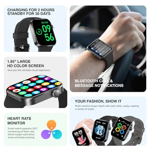 Smart Watch with Fitness Tracking and Voice Calls — Smartwatches, ASEEYIRJ