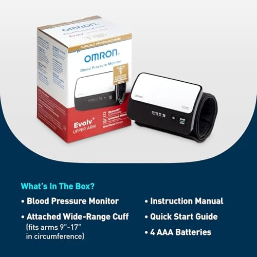 Wireless Blood Pressure Monitor for Home Use & Upper Arm Blood Pressure Cuff — Blood Pressure Monitors, Omron
