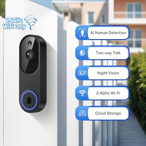 Wireless Wi-Fi Video Doorbell Camera — Smart Home Security, Orbitell