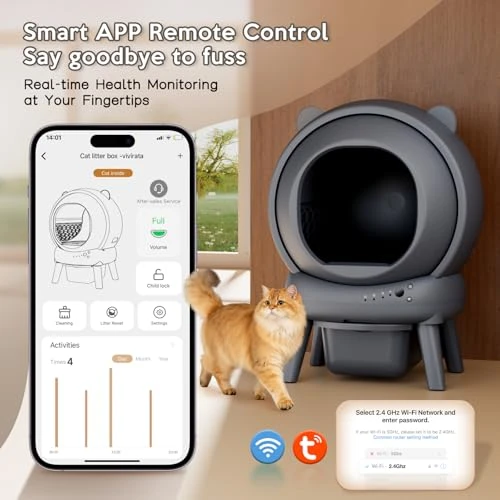 Automatic Litter Box for Multiple Cats — Waste Bins, Vivirata