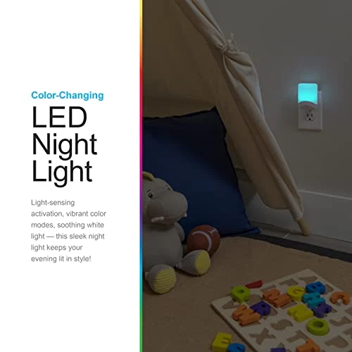 Color Changing LED Night Light with Dusk to Dawn Sensor — Night Lights, GE