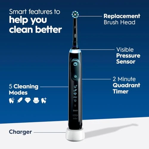 Rechargeable Electric Toothbrush with Replacement Brush Head and Travel Case — Electric Toothbrush Heads, Oral-B
