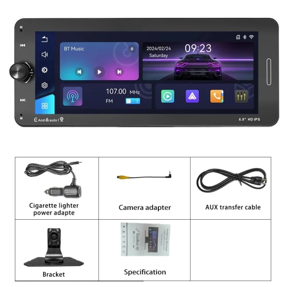 Universal Car Radio with Apple CarPlay — Portable Media Players, Auto Accessories Home
