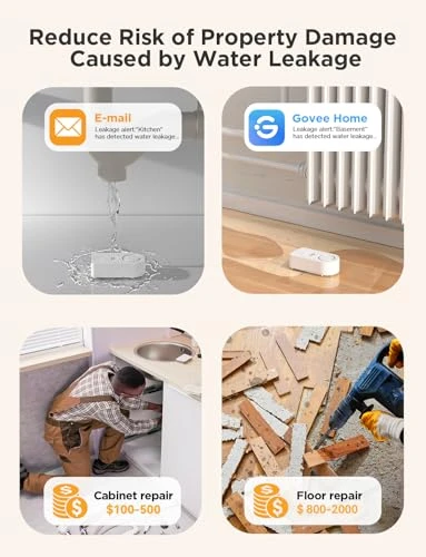 Water Leak Detector 3 Packs — Water Leak Detection Systems, Govee