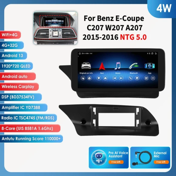 10.25-inch Android 13 Car Multimedia System for Mercedes Benz E-Class — Car Infotainment System, OSSURET