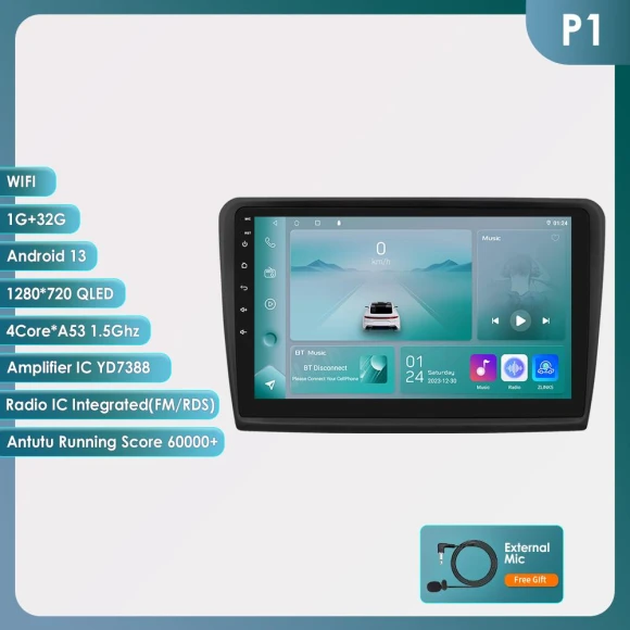 Android Car Radio with Wireless CarPlay and Android Auto — Car Installation Essentials, Hizpo