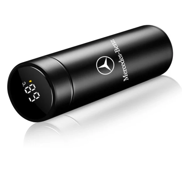 Portable Car Smart Thermos Bottle with Temperature Display — Travel Drinkware, Mercedes-Benz